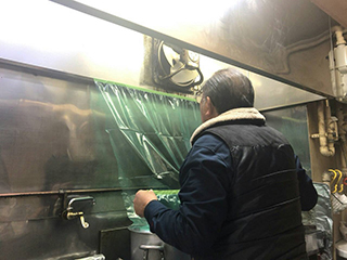 エアコン洗浄の様子1